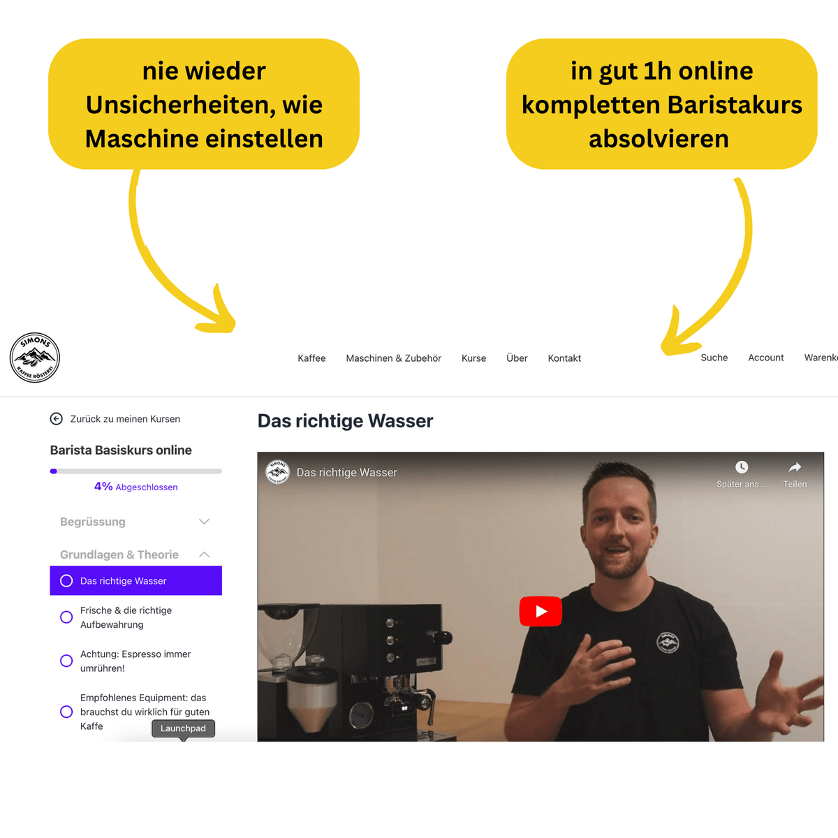 Simons Online Barista Kurs Basis