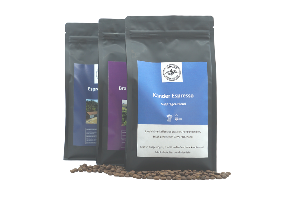 Espressobohnen Probierpaket: Richtig guter Kaffee für Siebträgermaschine von Simons Kaffee