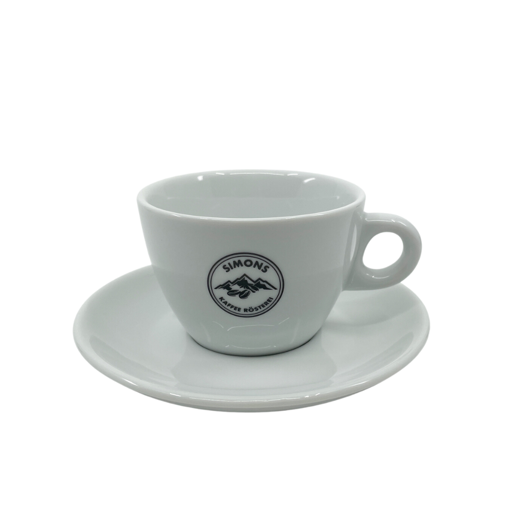 6er Set Cappuccino Tasse / Café Crème Tasse Simons Kaffee Rösterei