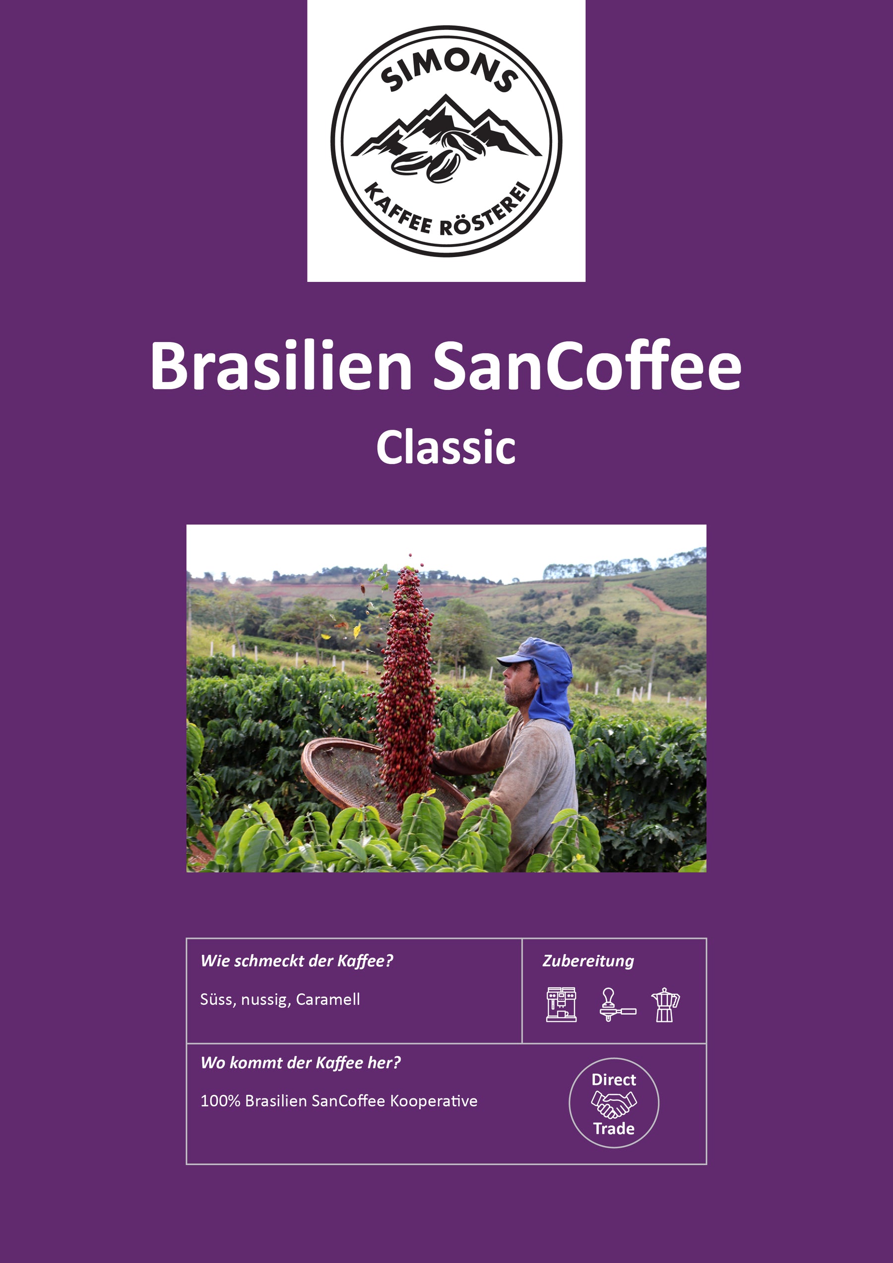 Brasilien SanCoffee - Direct Trade Kaffee